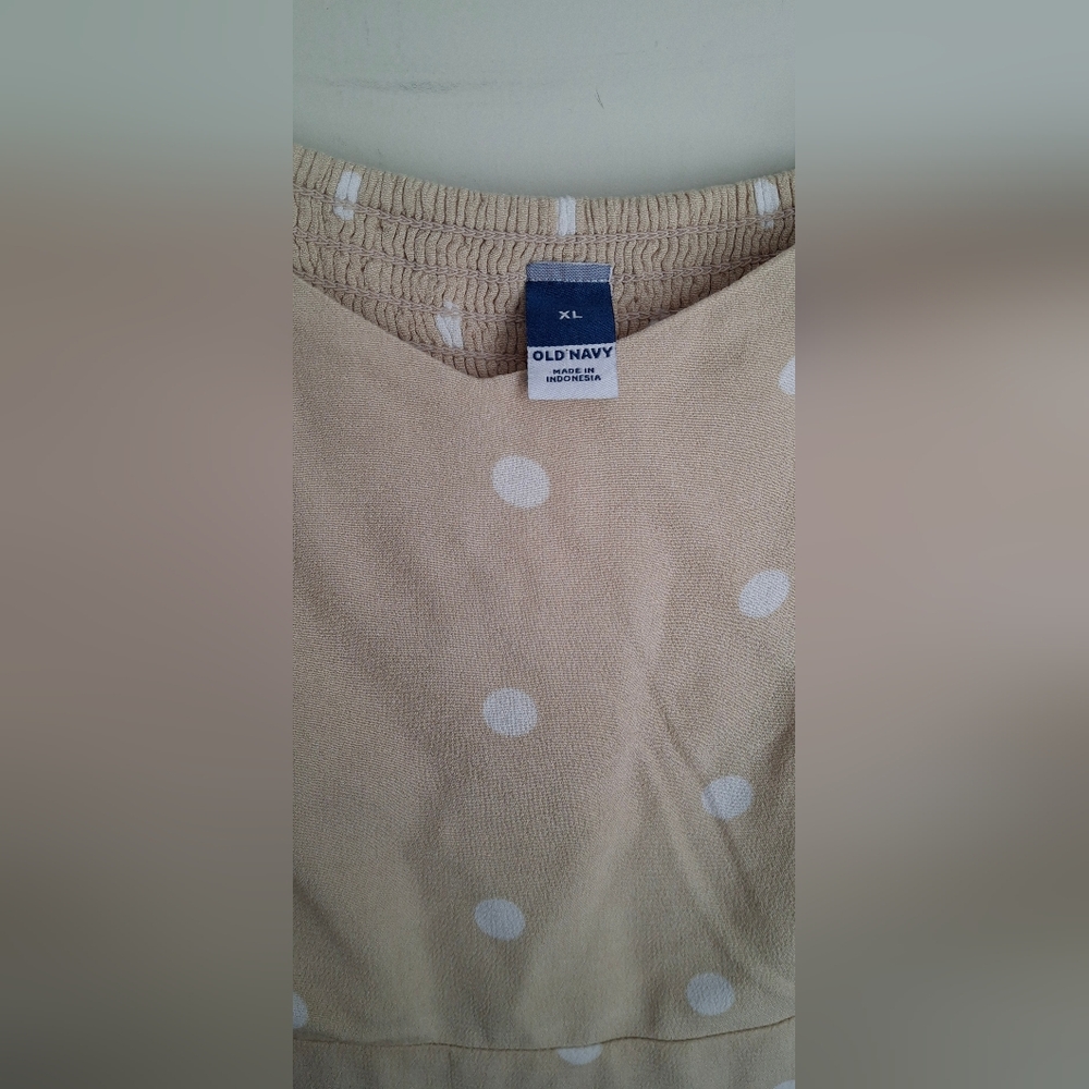 Old Navy Rayon Womens Mididress Sz XL Polka Dot Spaghetti Strap Bohemian Italy - Picture 8 of 15